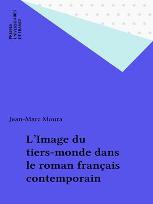 cover image of L'Image du tiers-monde dans le roman français contemporain